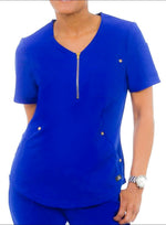 Load image into Gallery viewer, Comfy Gold Zipper, Women&#39;s Scrub Set W103
