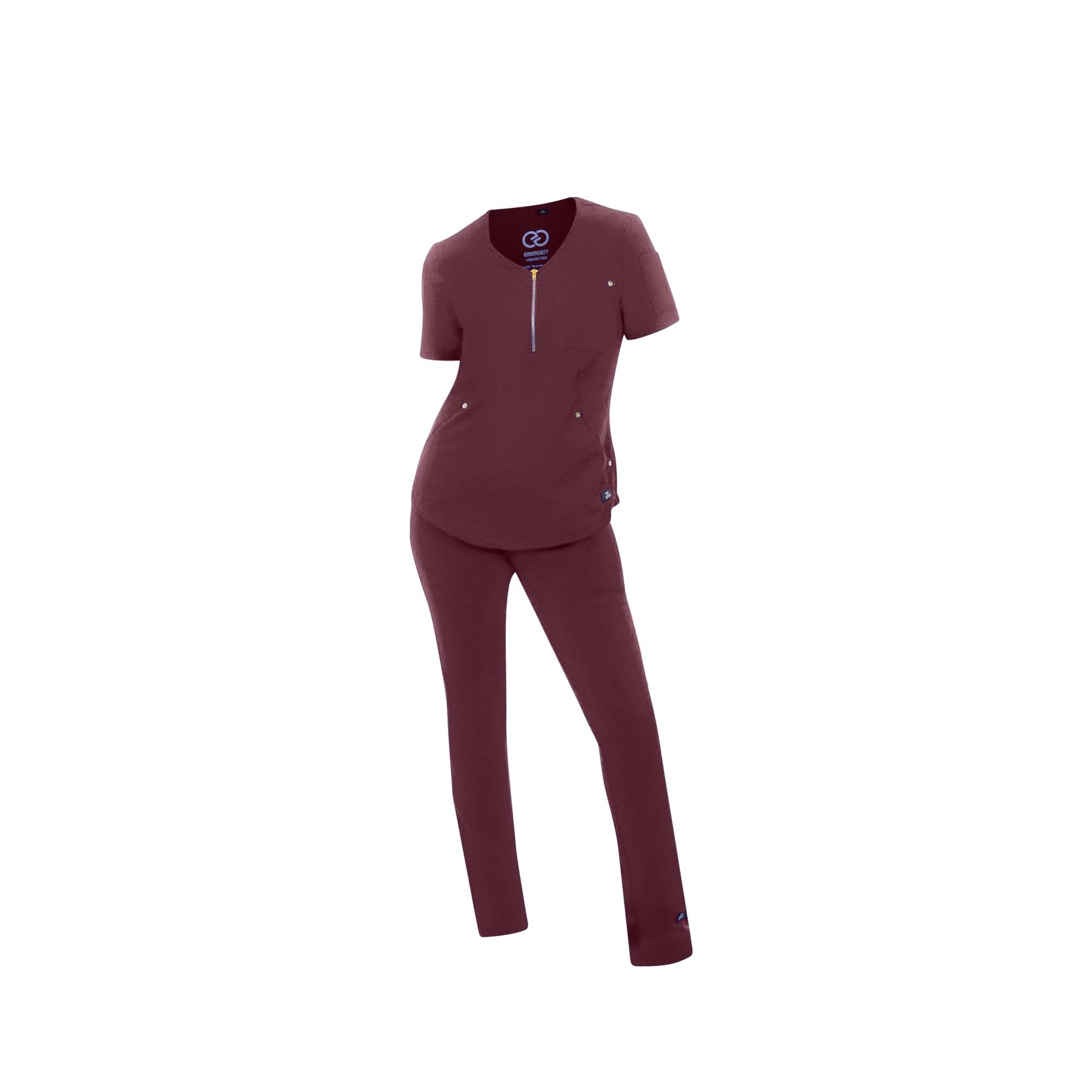 Comfy Gold Zipper, Women's Scrub Set W103