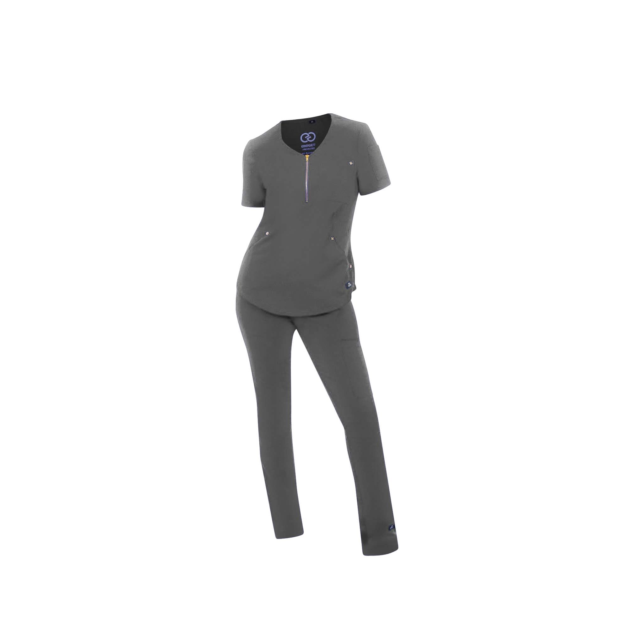 Comfy Gold Zipper, Women's Scrub Set W103