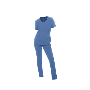 Comfy Gold Zipper, Women's Scrub Set W103