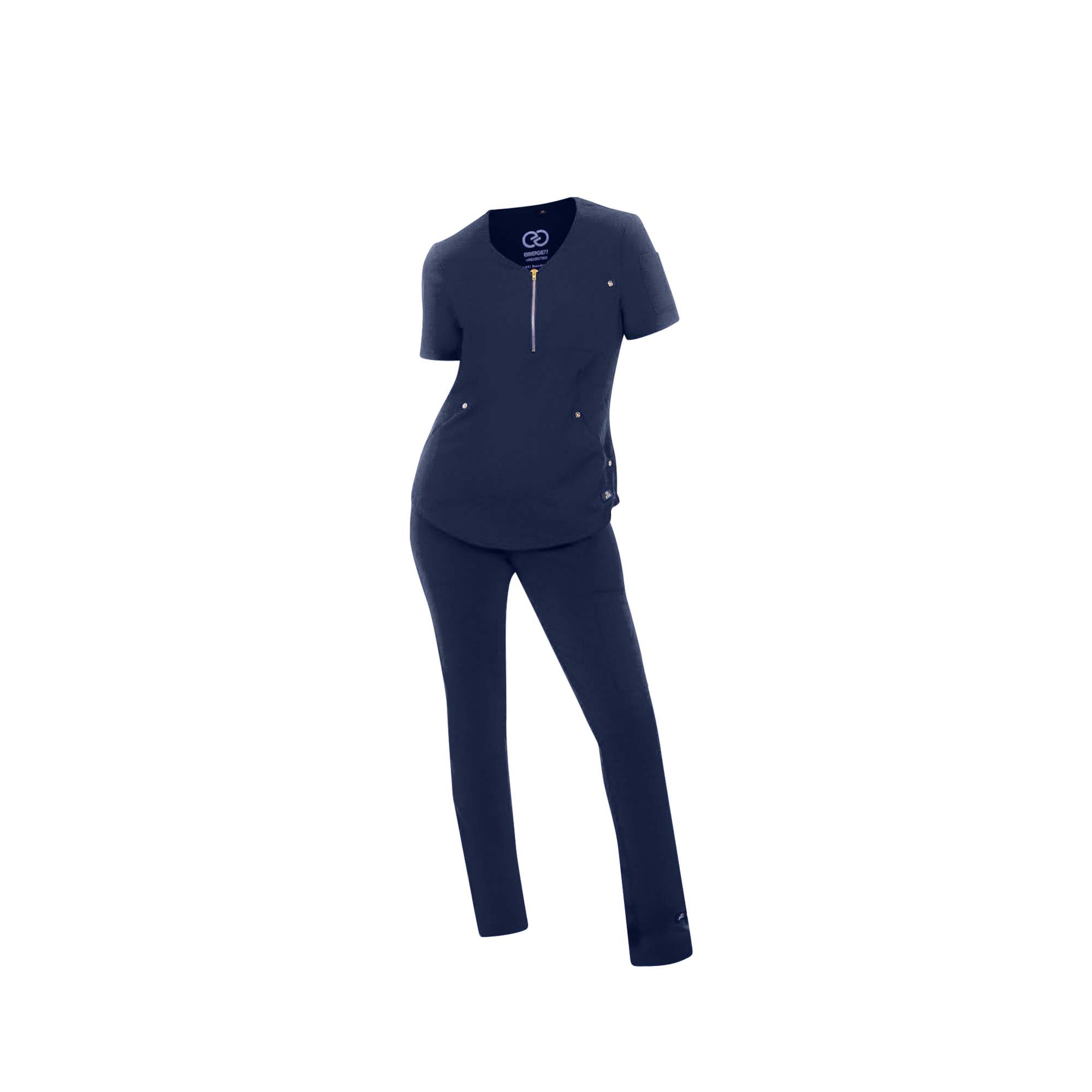 Comfy Gold Zipper, Women's Scrub Set W103