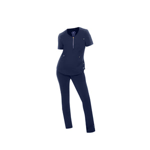 Comfy Gold Zipper, Women's Scrub Set W103