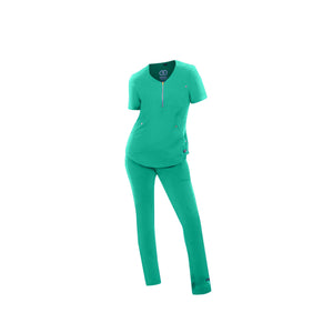 Comfy Gold Zipper, Women's Scrub Set W103