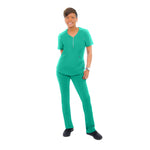 Load image into Gallery viewer, Comfy Gold Zipper, Women&#39;s Scrub Set W103
