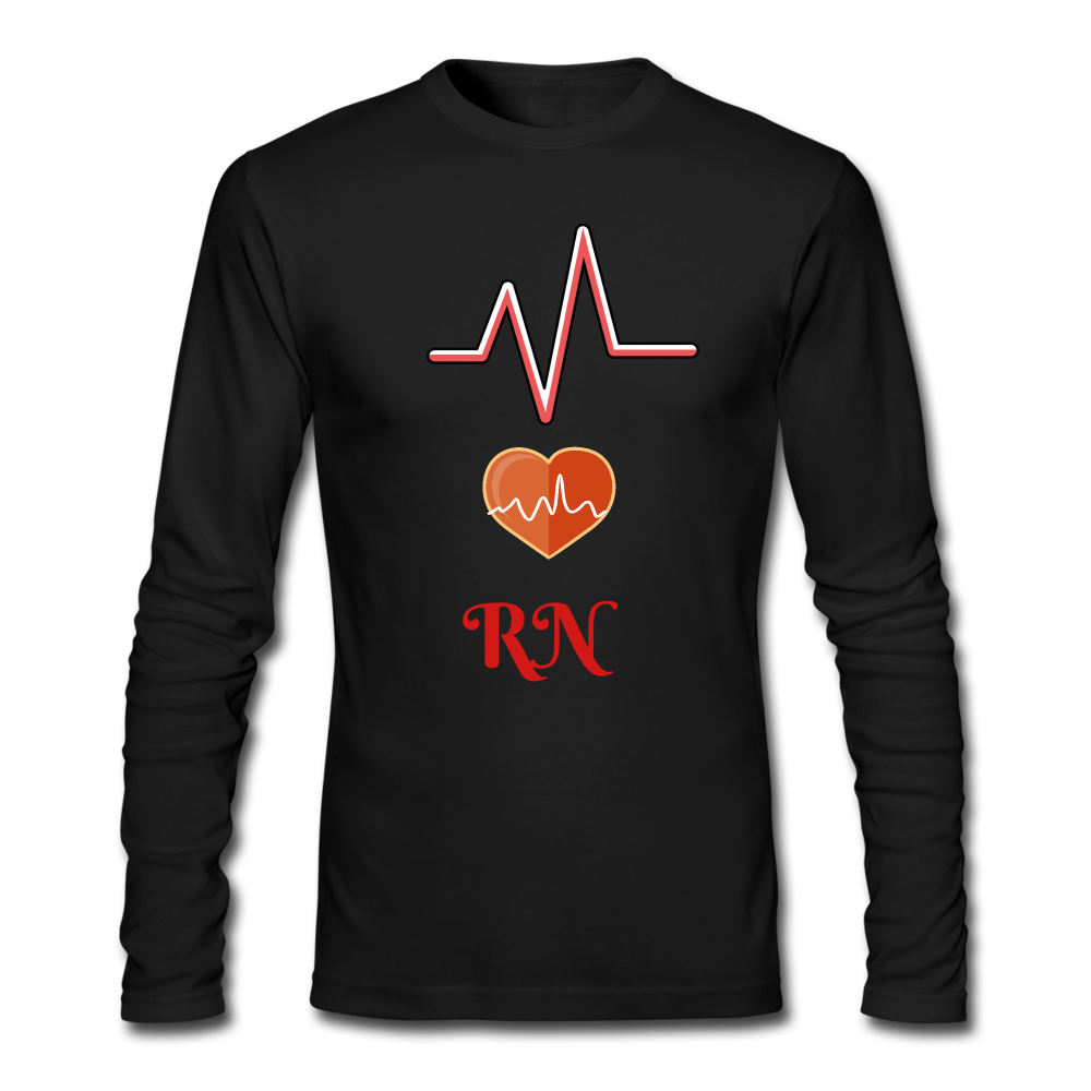 EMERGENCY RN Men's Long Sleeve T-Shirt by Next Level - black