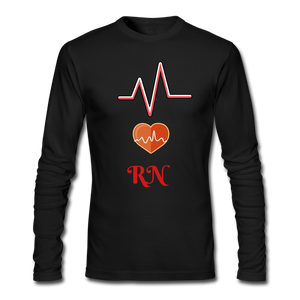EMERGENCY RN Men's Long Sleeve T-Shirt by Next Level - black