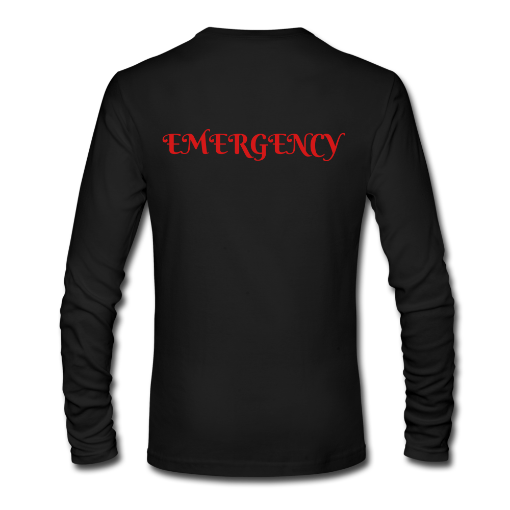 EMERGENCY RN Men's Long Sleeve T-Shirt by Next Level - black