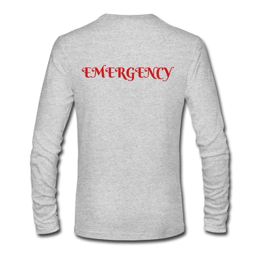 EMERGENCY RN Men's Long Sleeve T-Shirt by Next Level - heather gray