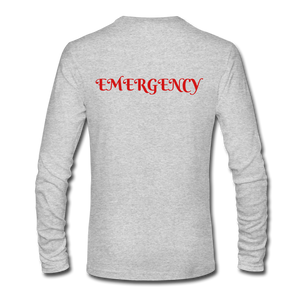 EMERGENCY RN Men's Long Sleeve T-Shirt by Next Level - heather gray