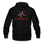 Load image into Gallery viewer, EMERGENCY Unisex Fleece Zip Hoodie - black
