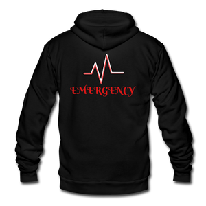 EMERGENCY Unisex Fleece Zip Hoodie - black