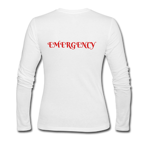 EMERGENCY RN Women's Long Sleeve Jersey T-Shirt - white