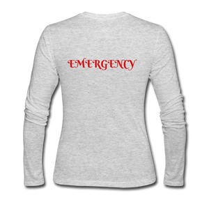 EMERGENCY RN Women's Long Sleeve Jersey T-Shirt - gray