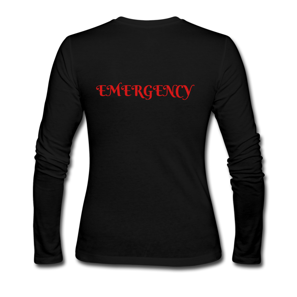 EMERGENCY RN Women's Long Sleeve Jersey T-Shirt - black