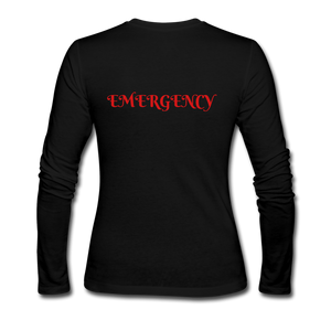 EMERGENCY RN Women's Long Sleeve Jersey T-Shirt - black