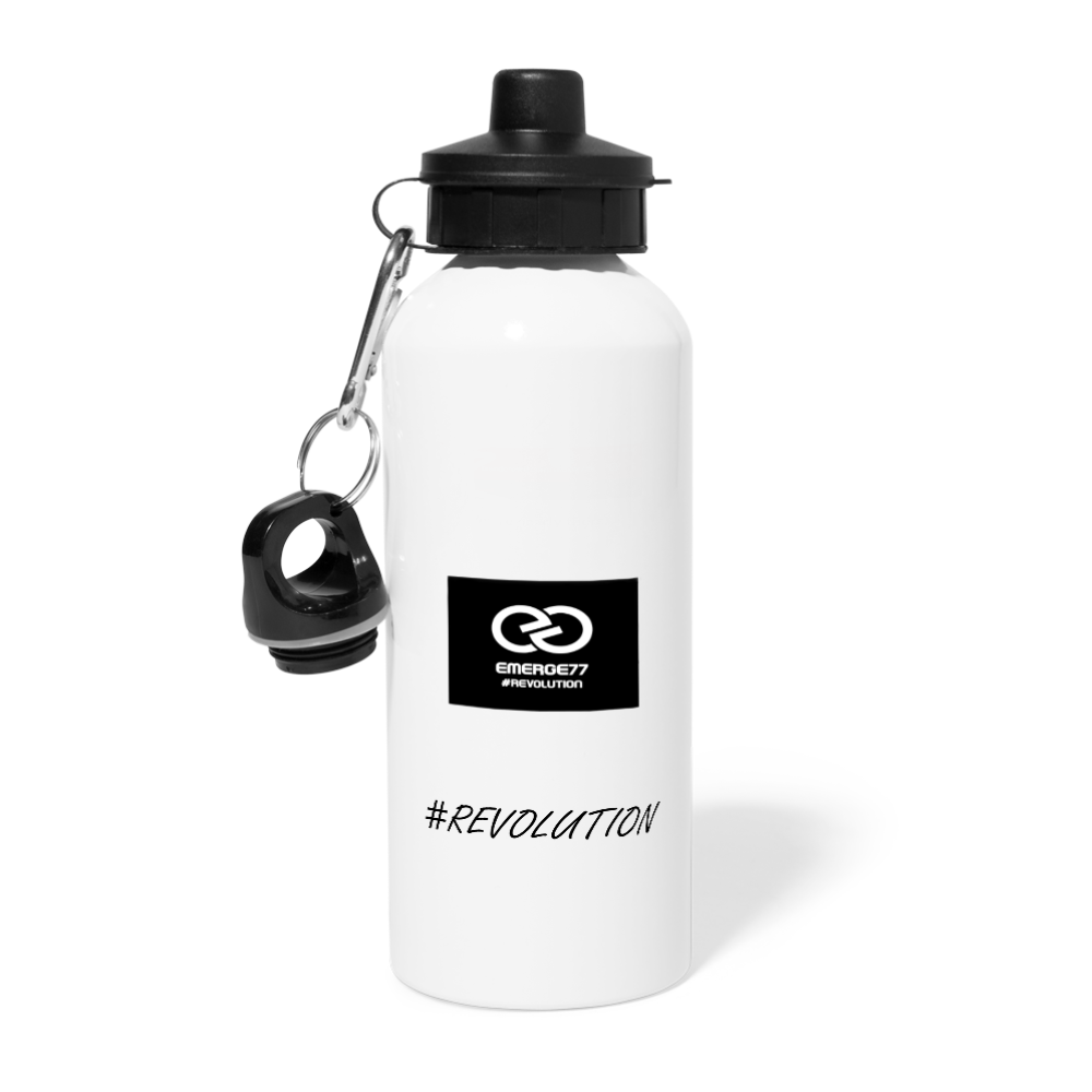 EMERGE77 LOGO Water Bottle - white