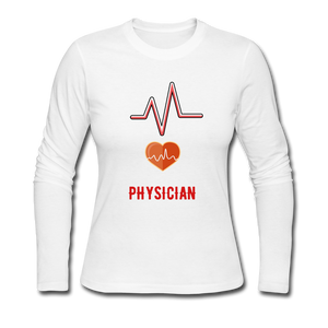 Physician Women's Long Sleeve Jersey T-Shirt - white