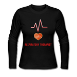 Load image into Gallery viewer, Respiratory Therapist Women&#39;s Long Sleeve Jersey T-Shirt - black

