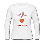 Load image into Gallery viewer, Team Player Women&#39;s Long Sleeve Jersey T-Shirt - white

