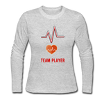Load image into Gallery viewer, Team Player Women&#39;s Long Sleeve Jersey T-Shirt - gray
