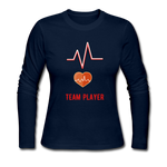 Load image into Gallery viewer, Team Player Women&#39;s Long Sleeve Jersey T-Shirt - navy
