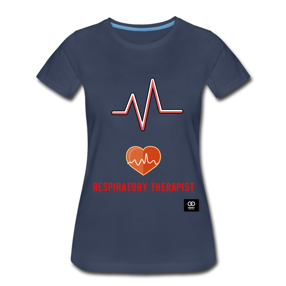 Respiratory Therapist Women’s Premium T-Shirt - navy