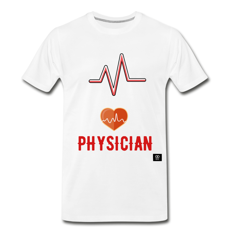Physician Men's Premium T-Shirt - white