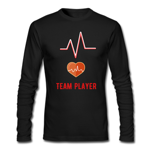 Team Player Men's Long Sleeve T-Shirt by Next Level - black