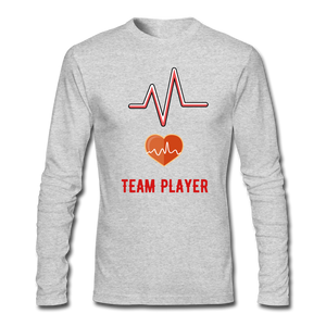 Team Player Men's Long Sleeve T-Shirt by Next Level - heather gray