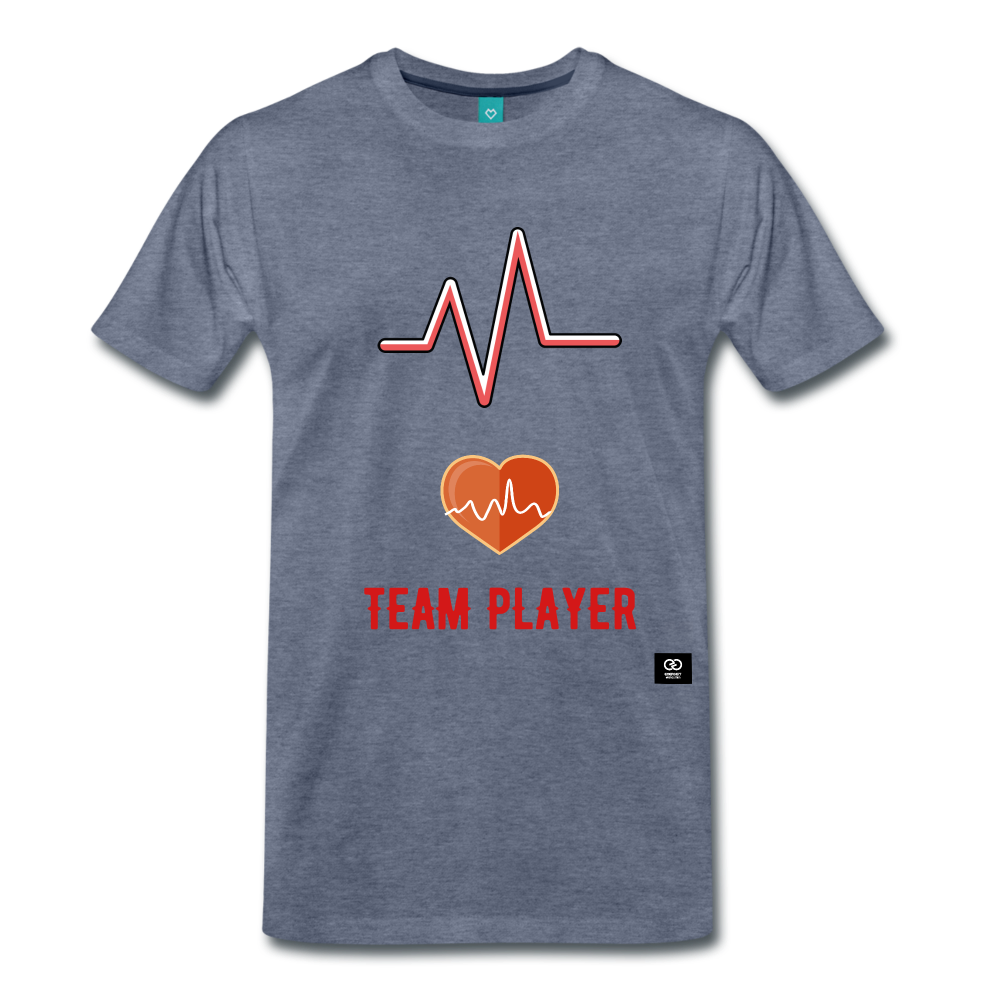 Team Player Men's Premium T-Shirt - heather blue