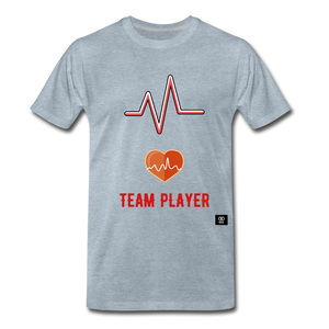 Team Player Men's Premium T-Shirt - heather ice blue