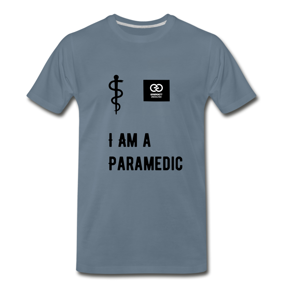 I Am A Paramedic Men's Premium T-Shirt - steel blue