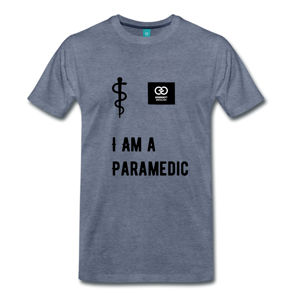 I Am A Paramedic Men's Premium T-Shirt - heather blue