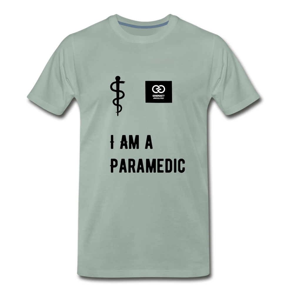 I Am A Paramedic Men's Premium T-Shirt - steel green
